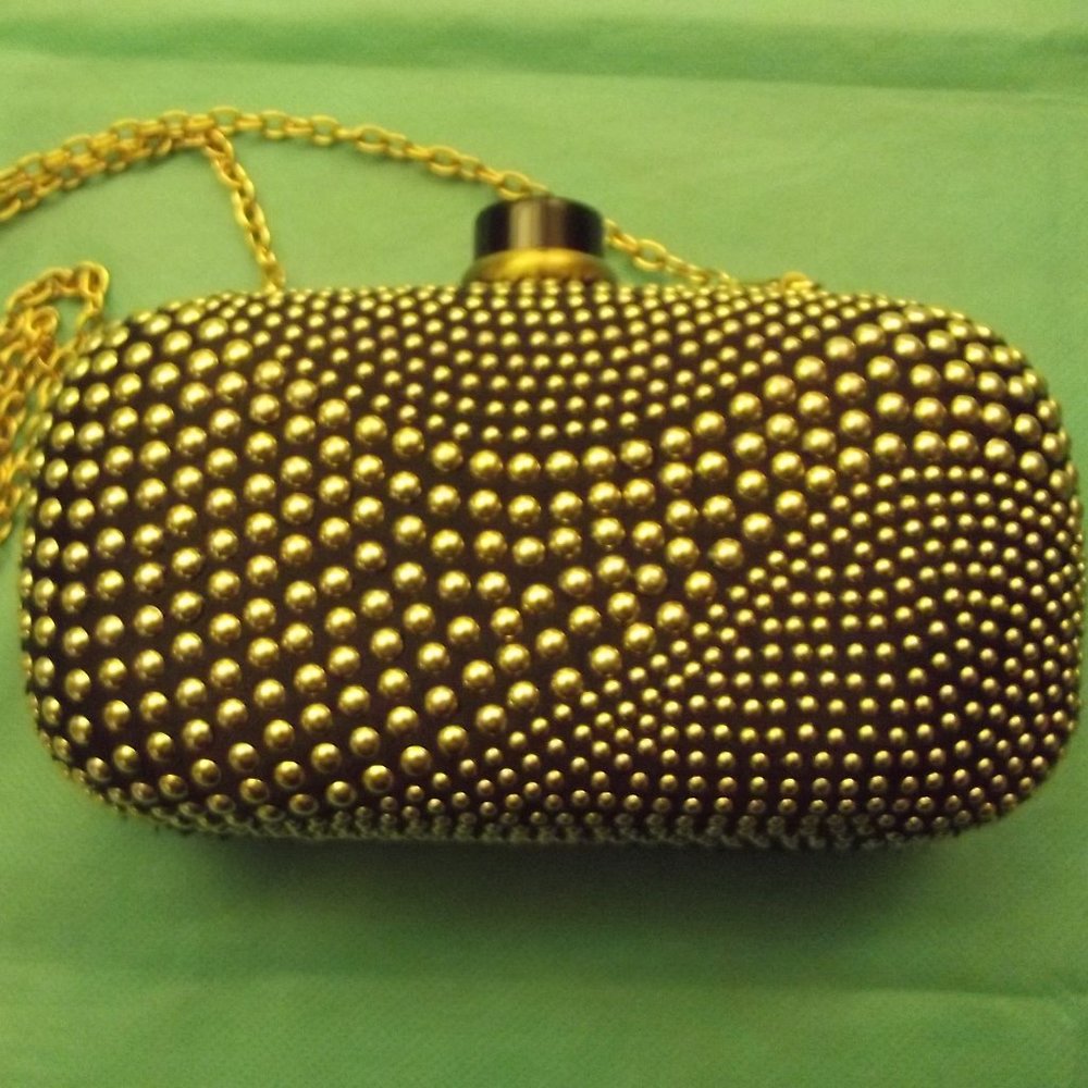 MINI BAG/CROSSBODY/CLUTCH/GOLD STUDDED